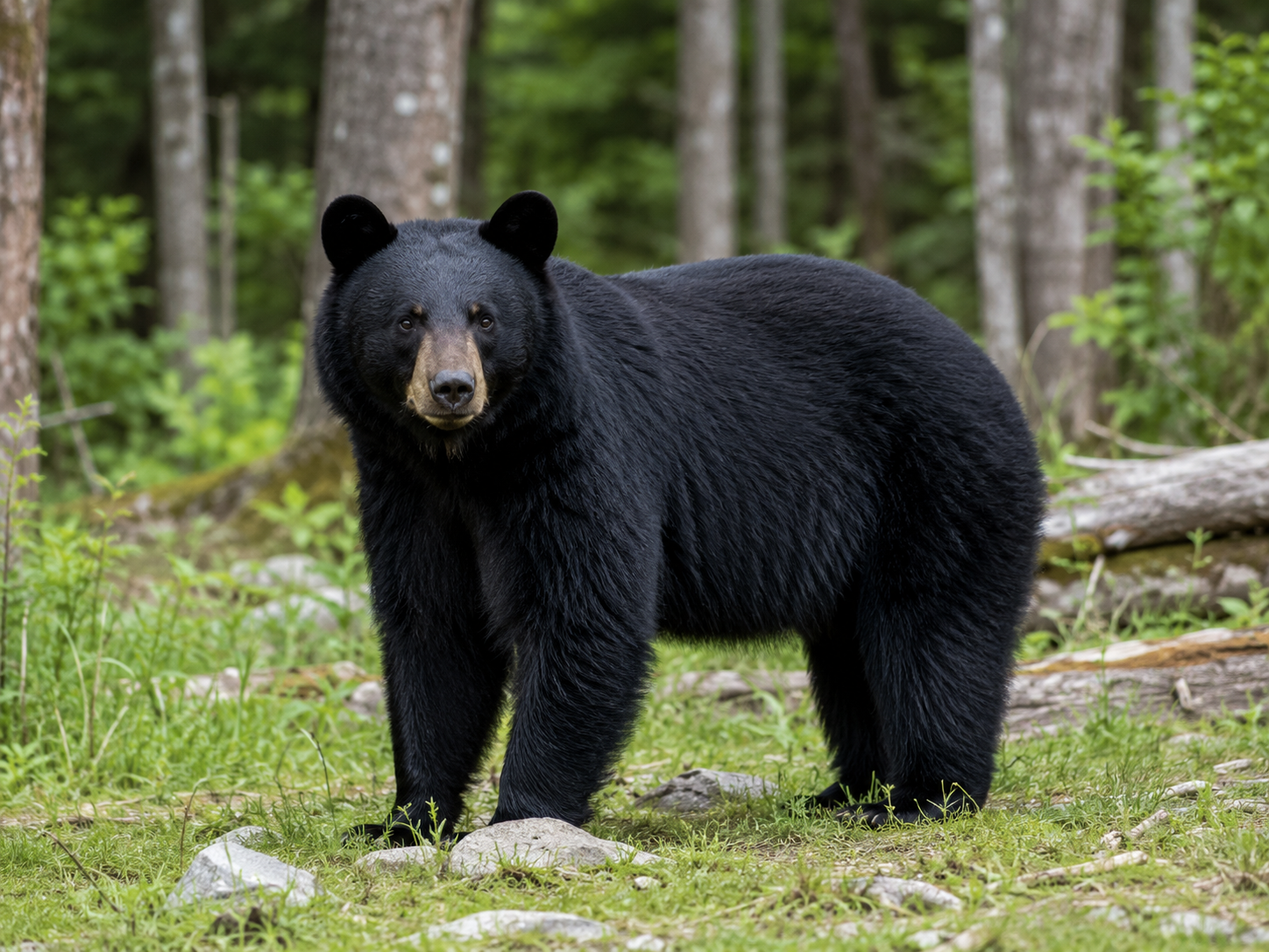 East Tennessee youth black bear hunting guide with young hunter in mountain wilderness terrain