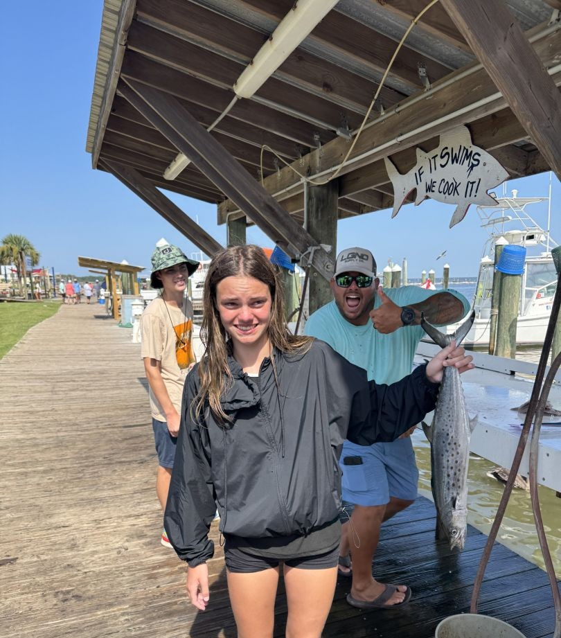 A Spanish Mackerel fish caught while fishing