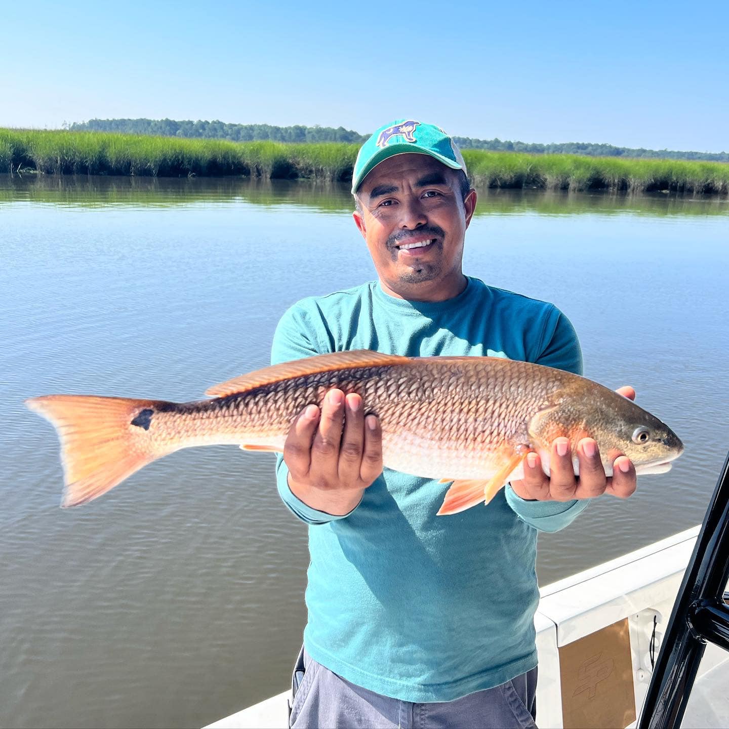 Angler fishing in Hanahan