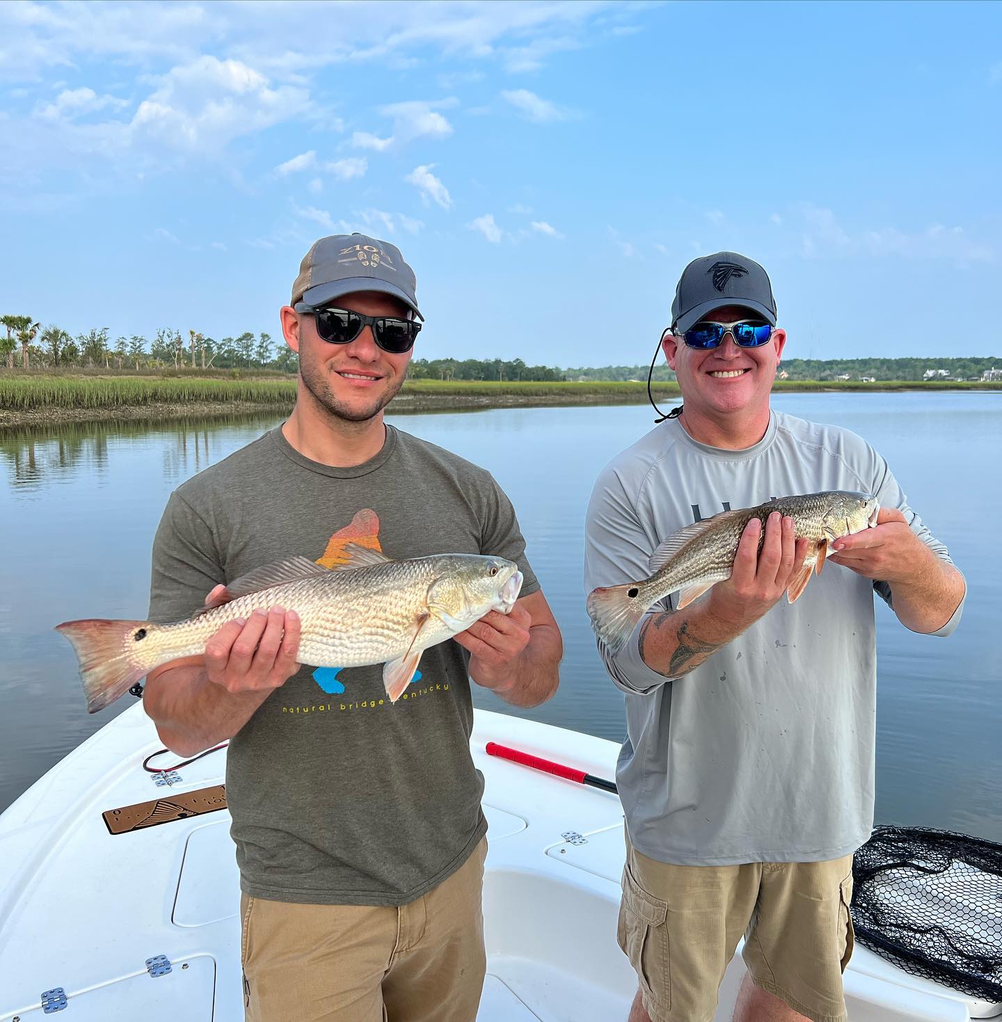 Two redfish caught in Hanahan