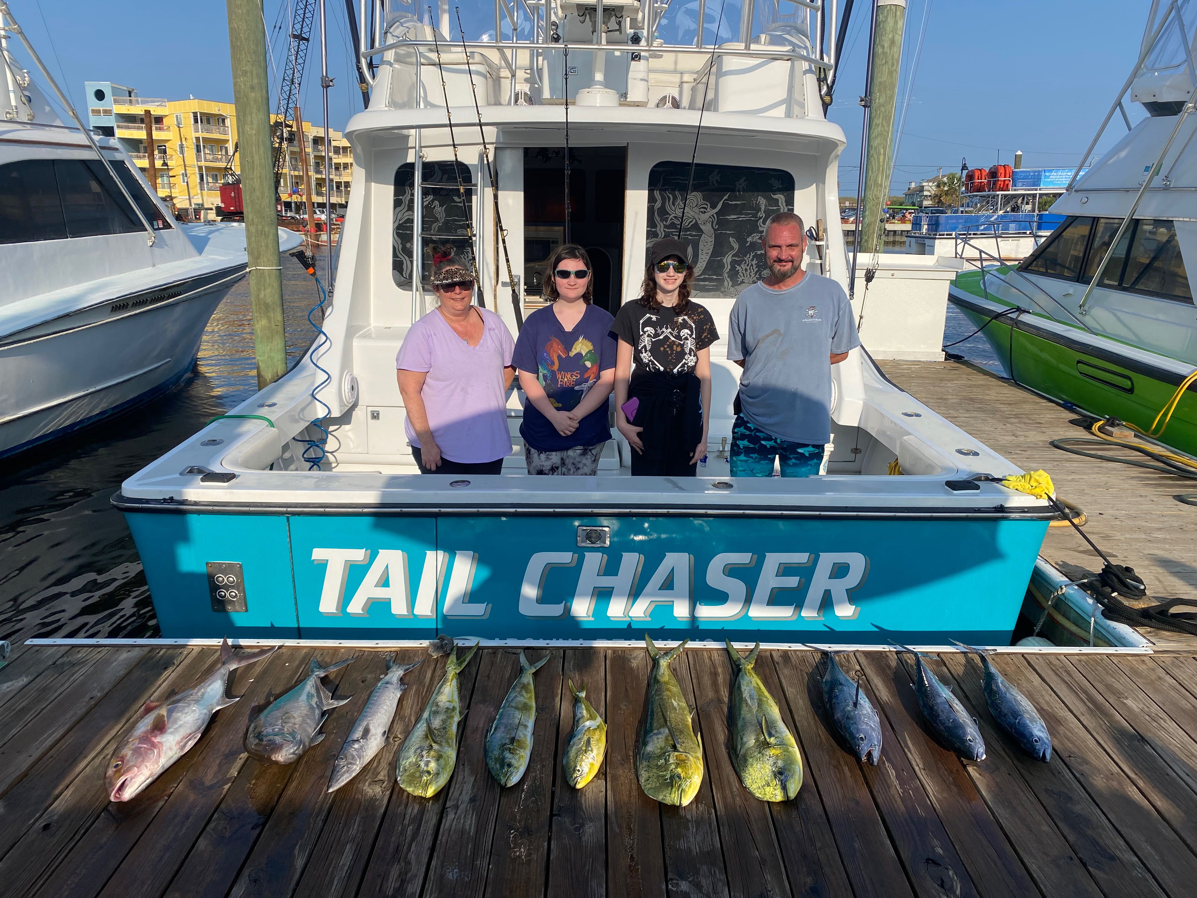 4 people fishing in North Carolina