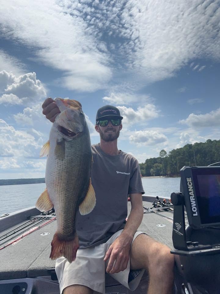 Large bass caught while fishing in Moncure NC