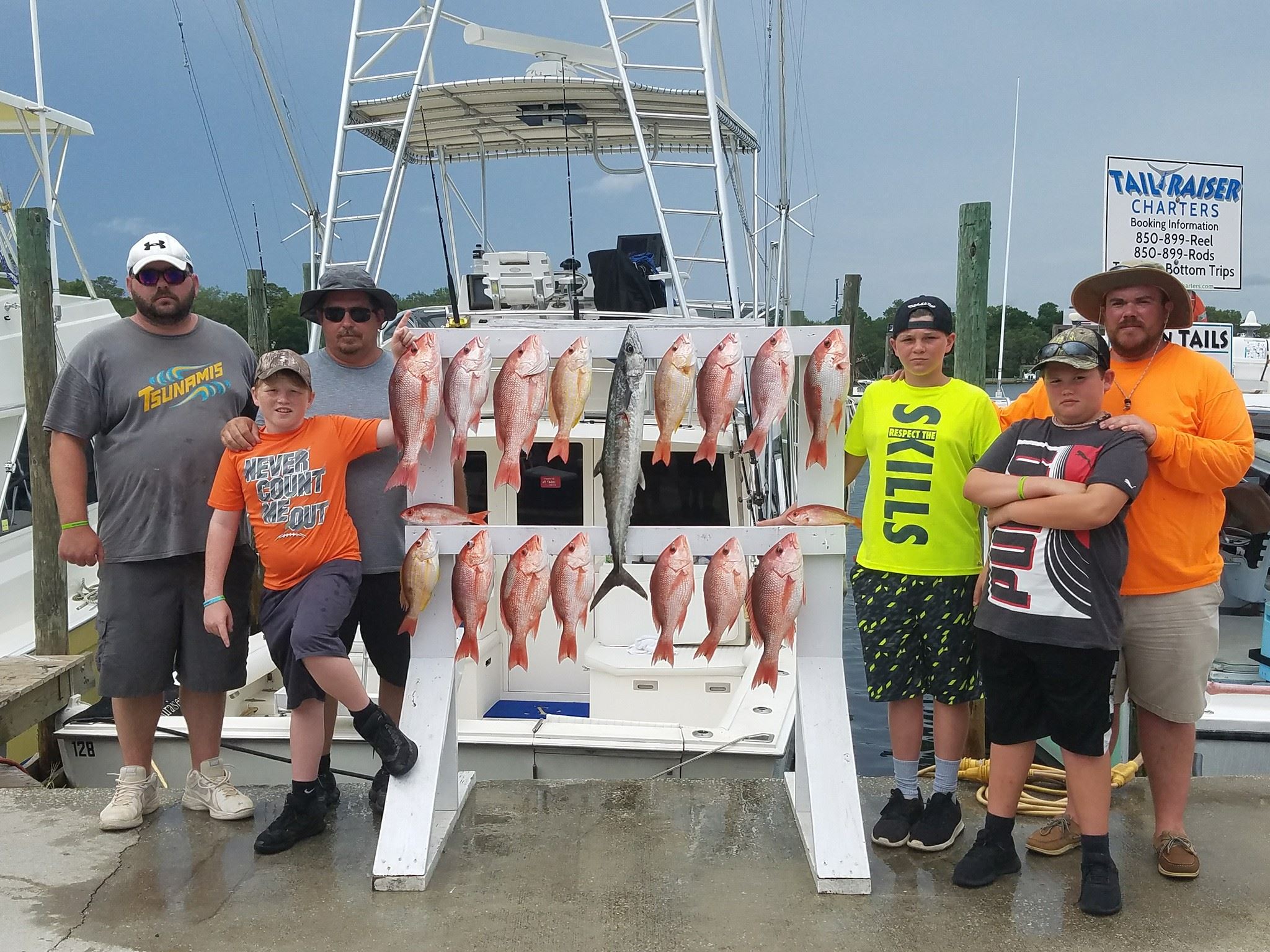 6 king mackerel fish caught by 6 people in FL