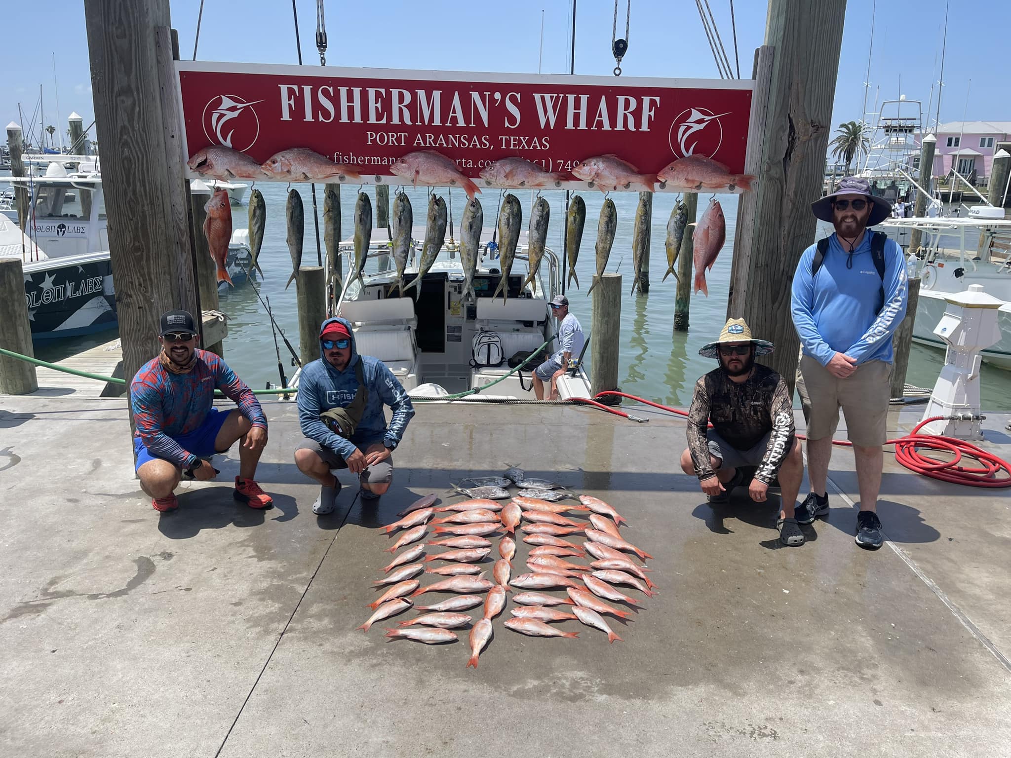 5 people fishing in TX