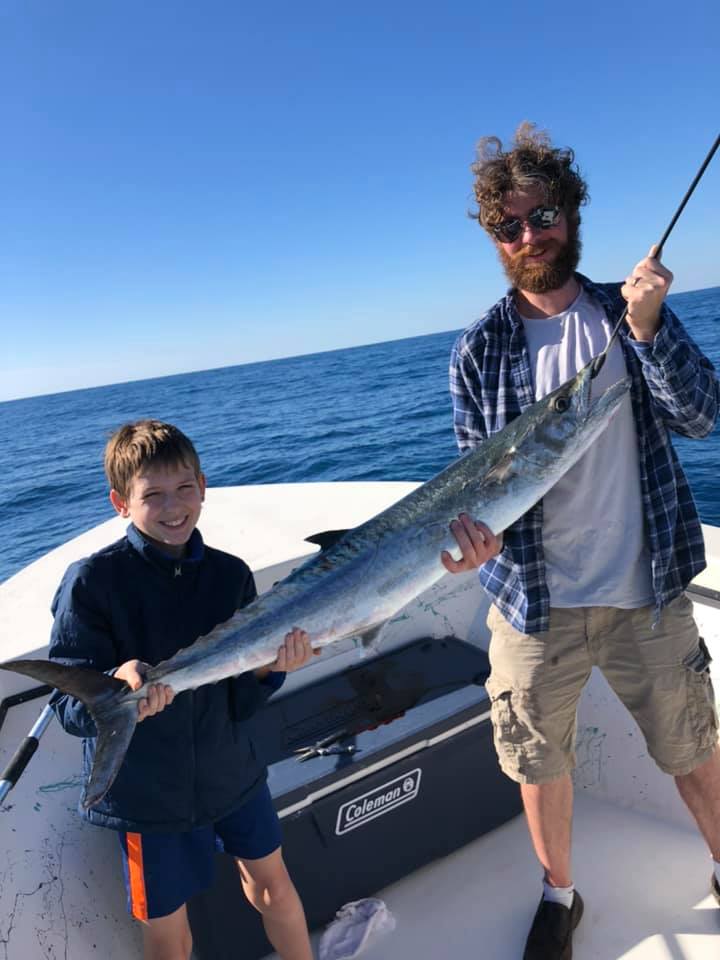 A magnificent yellowfin tuna caught at Wrightsville Beach during a fishing trip.