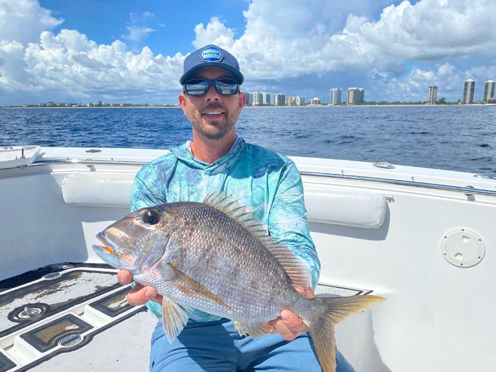 A lone angler fishing at West Palm Beach