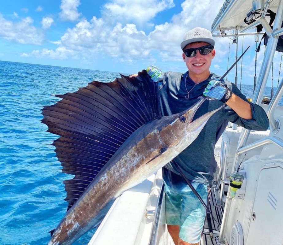 A person fishing in West Palm Beach