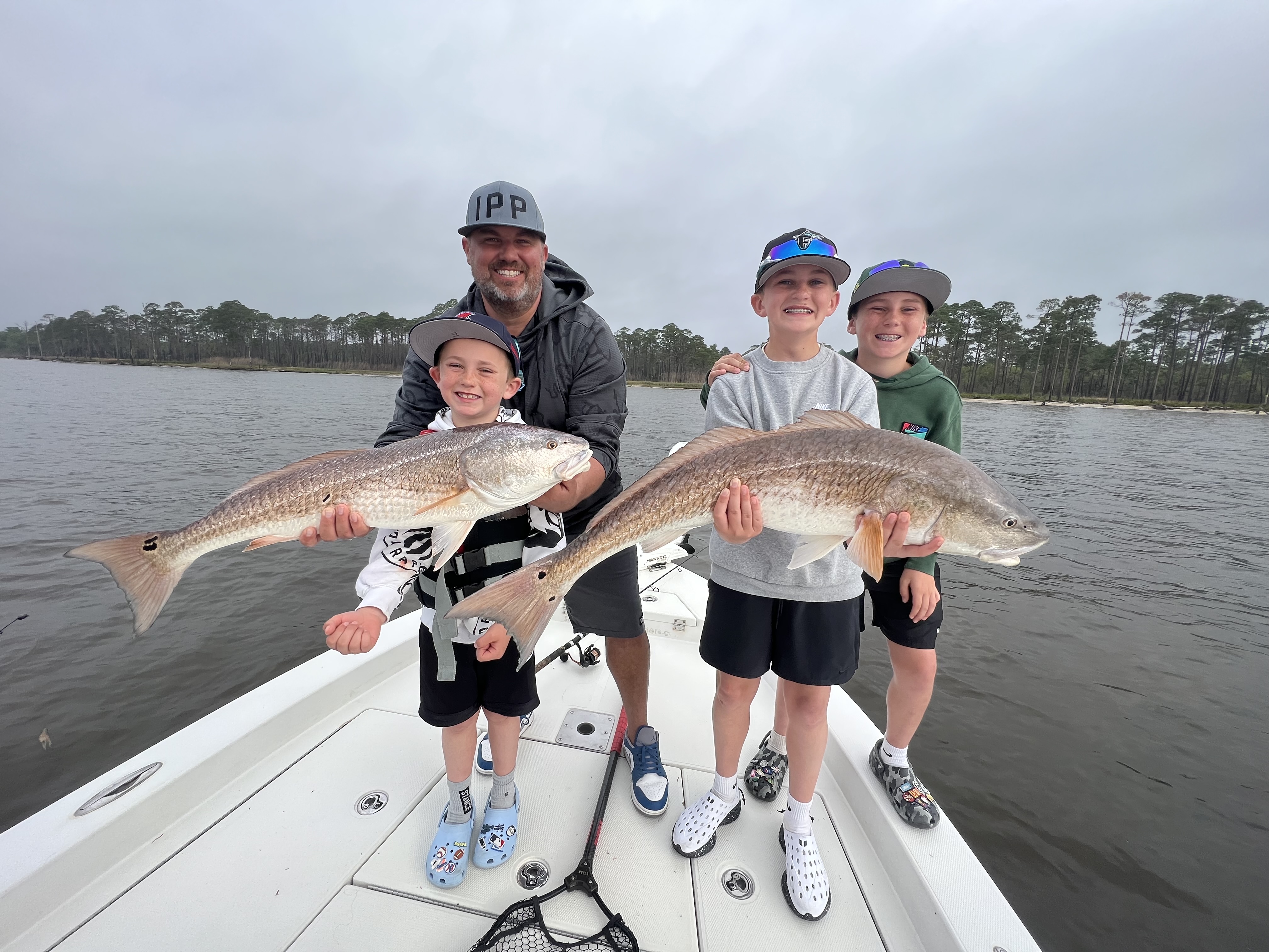 Choctawhatchee Bay morning fishing trip boat with Captain Dalton Spitzer, Freeport FL inshore fishing