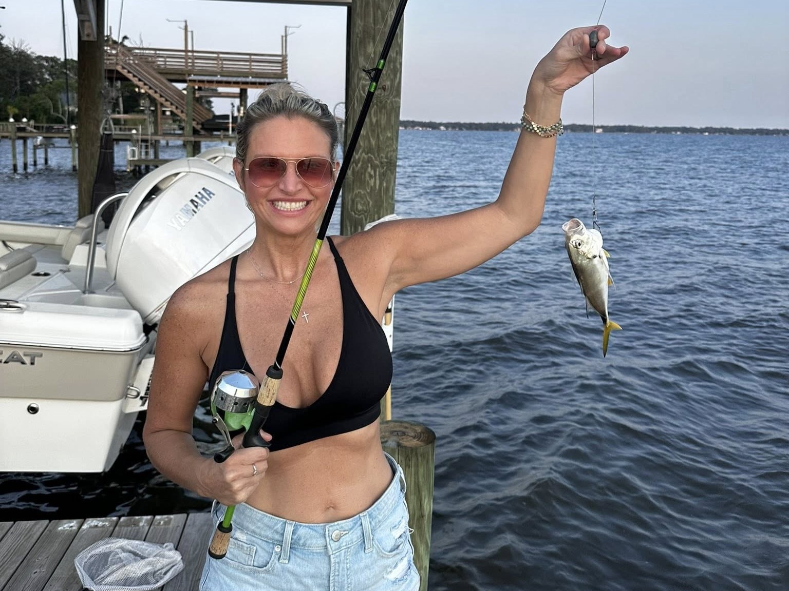 Morning inshore fishing boat at Baytowne Marina targeting redfish, black drum, and speckled trout