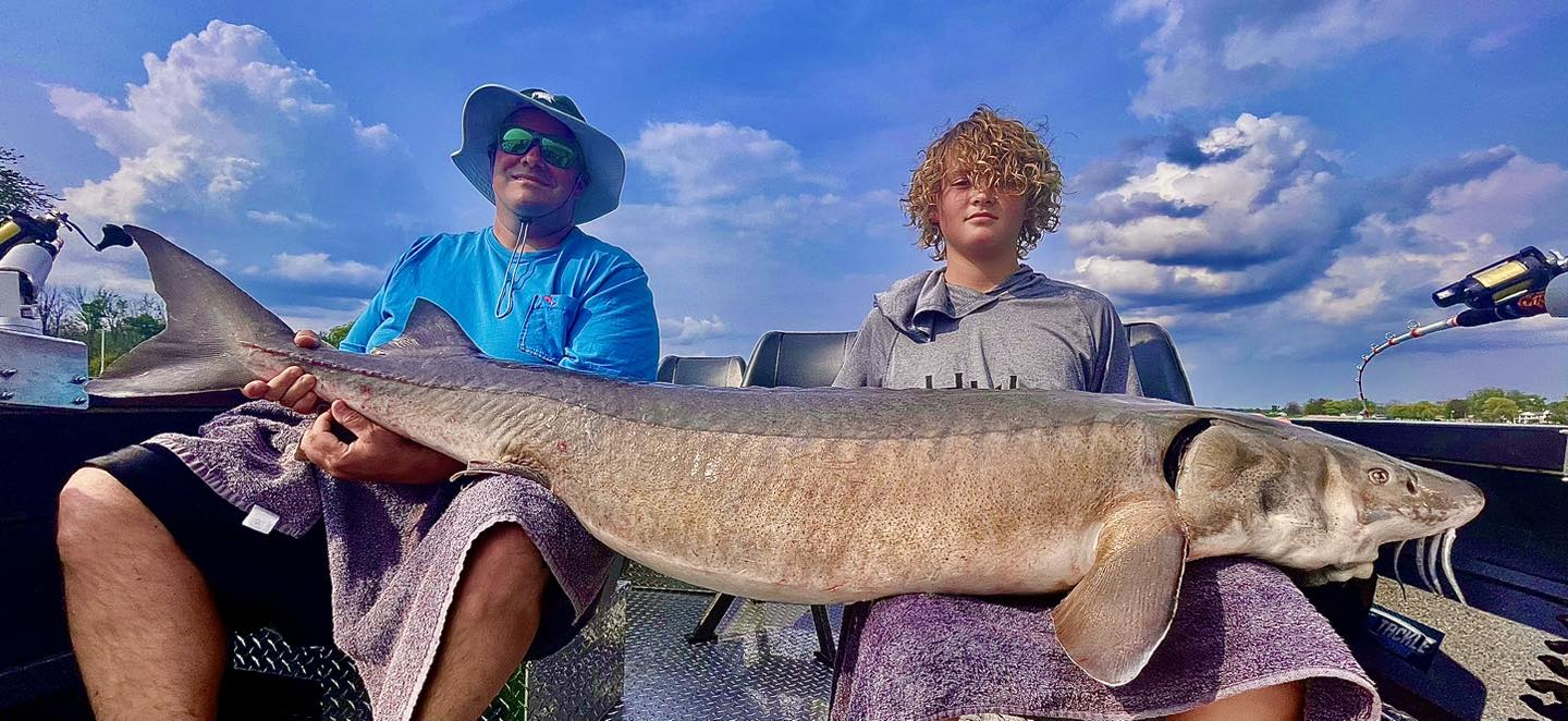 Anglers in Clay Township enjoying a great fishing trip