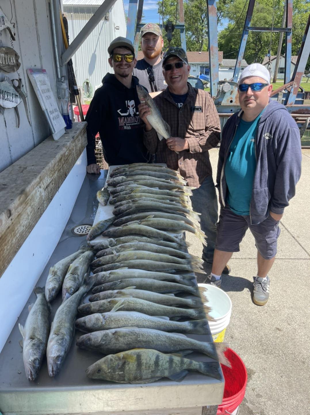 4 people fishing in Michigan