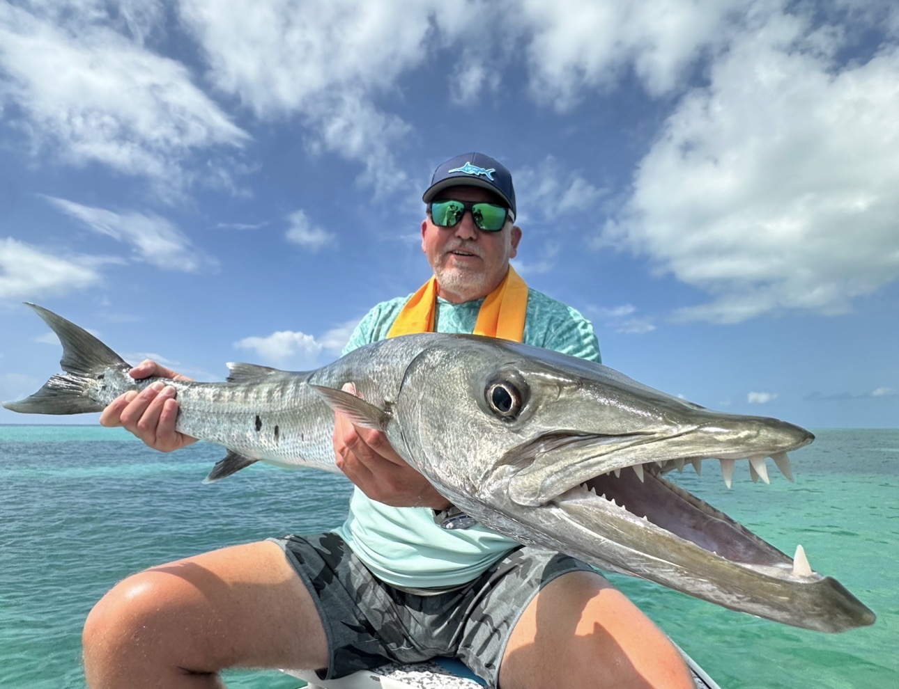 Fisherman with a great barracuda in Key West