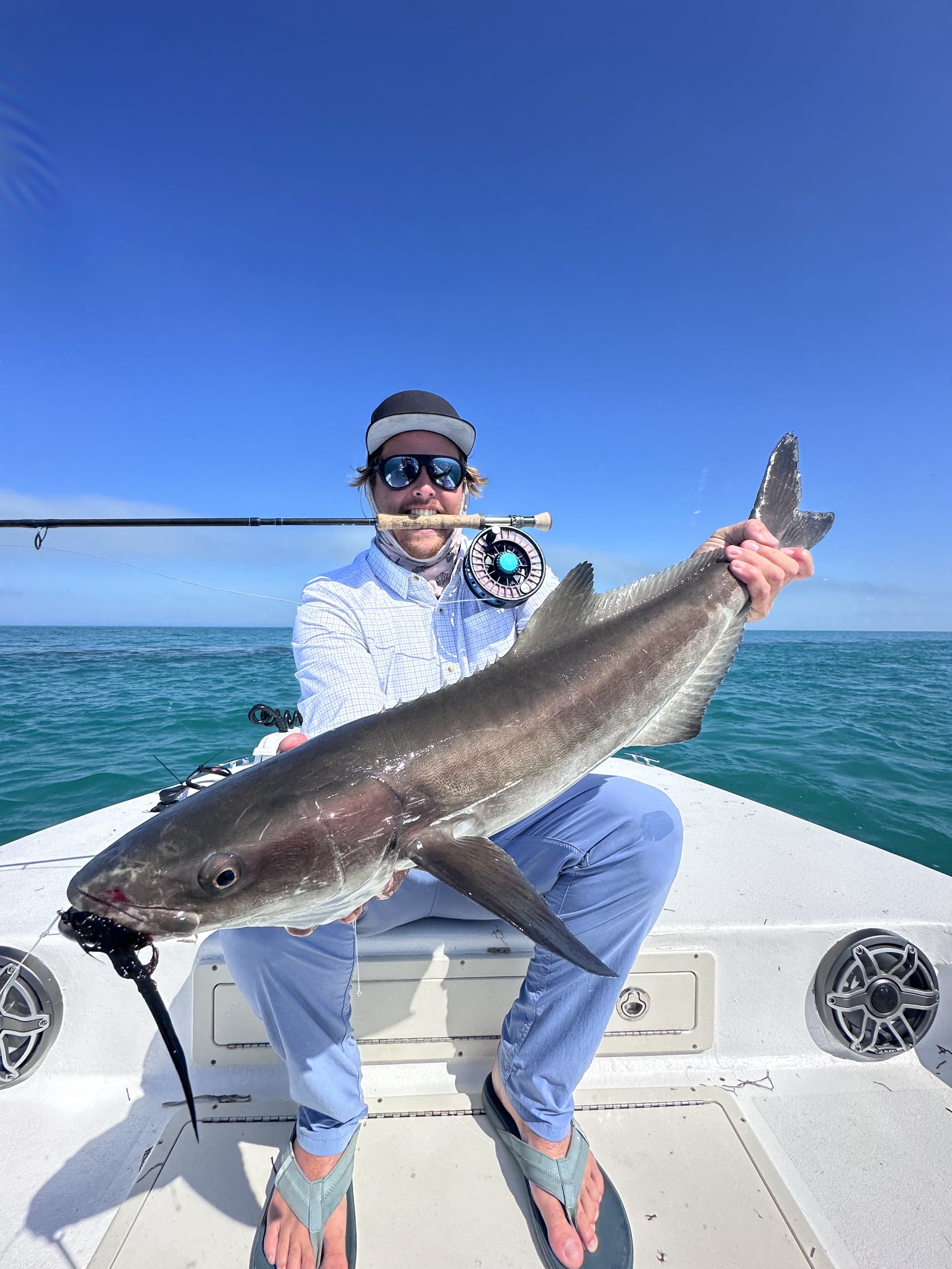 A person fishing in Key West