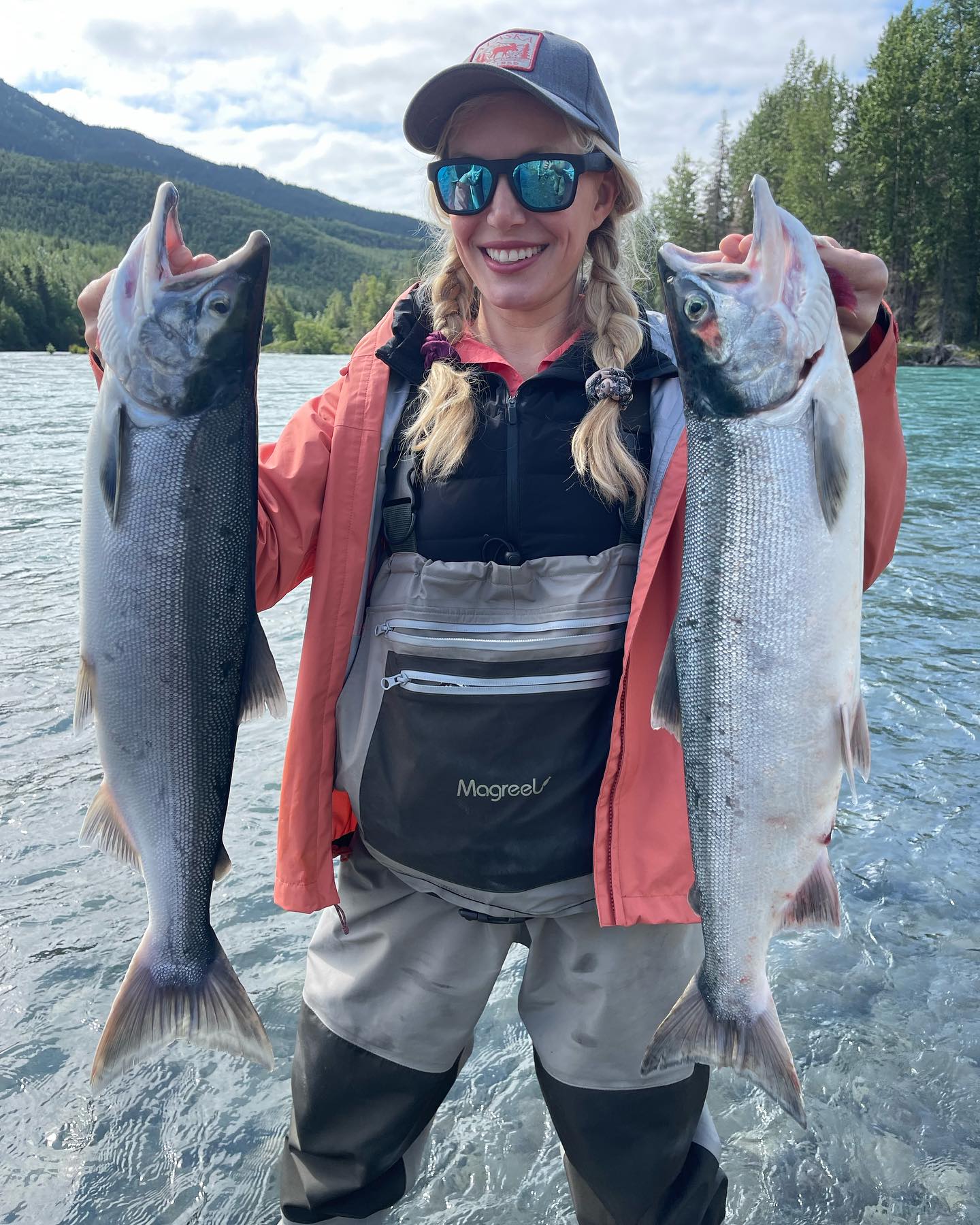 Two Coho Salmon, 26 inches, in Cooper Landing