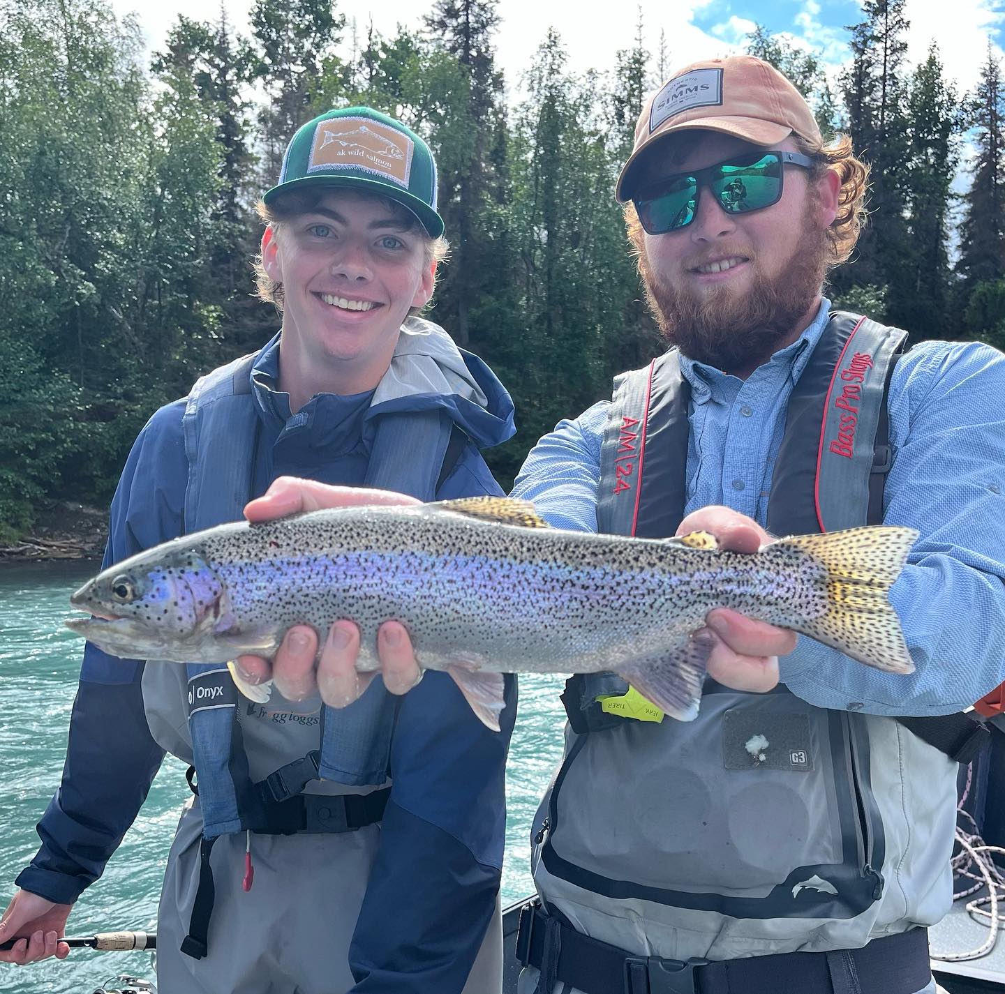 Catch of the day: a 25-inch rainbow trout in Cooper Landing