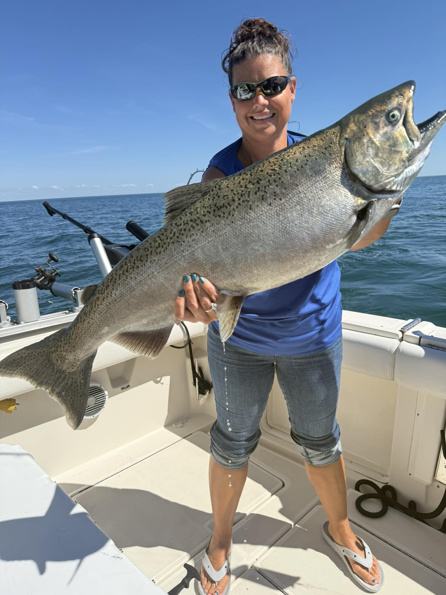 A single Chinook Salmon caught while fishing at 990 Point Breeze Road