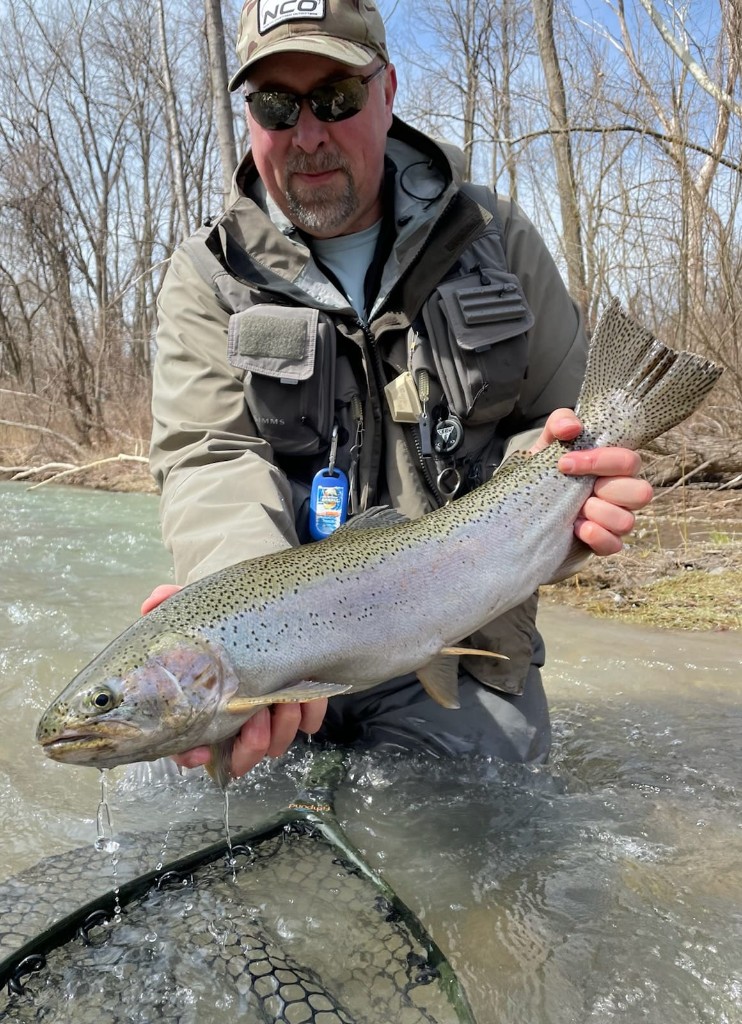 Fly Fishing for Trout in Lake Erie