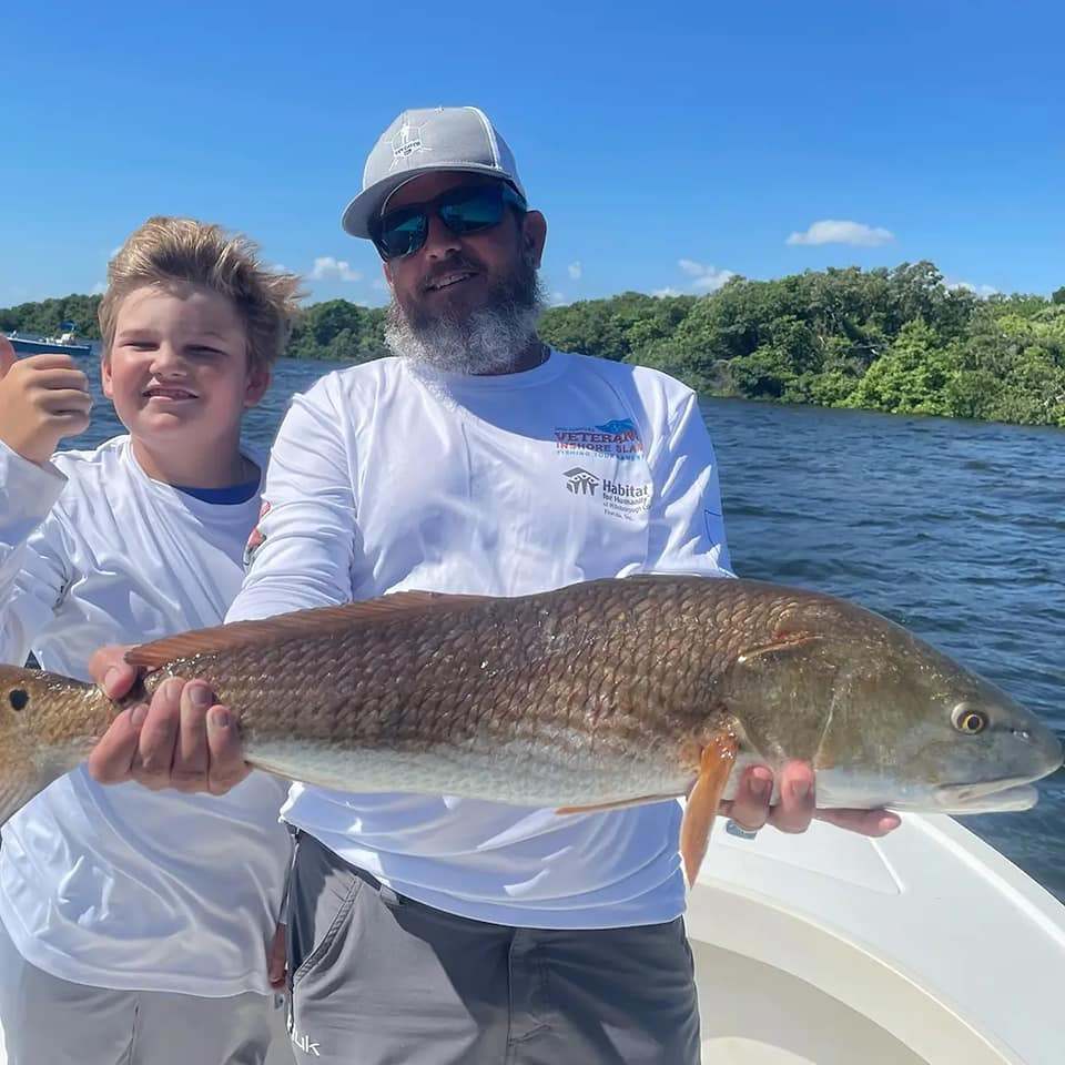 Redfish, 32 inches, caught while fishing in Ruskin