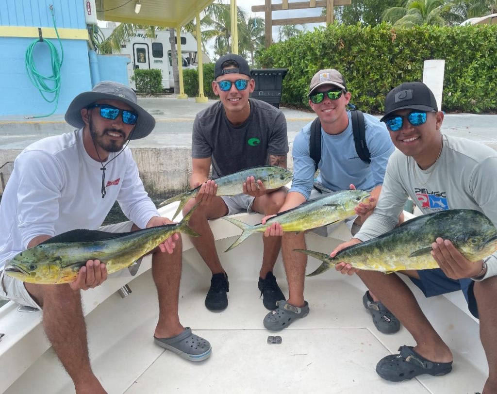 3 rainbow runner fish caught in FL