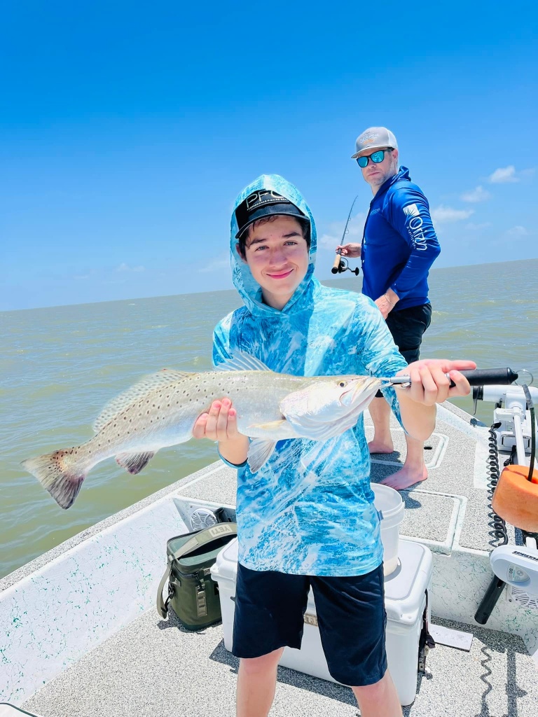 A single Spotted Weakfish, a 25-inch fish caught in Matagorda