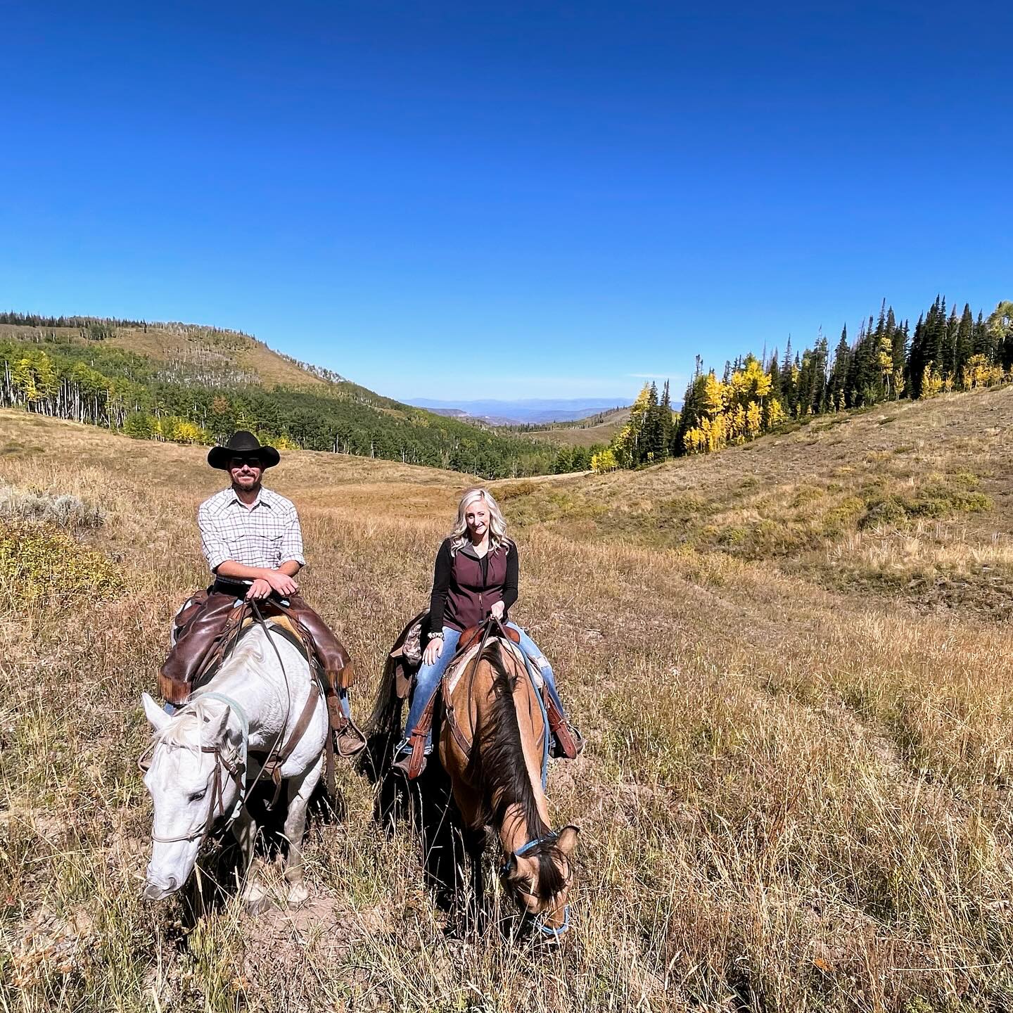 Two people enjoying an outdoor adventure in Pinedale
