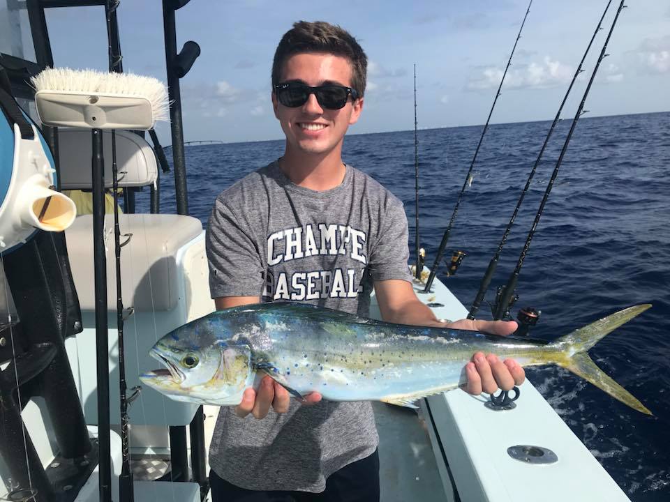 Mahi Mahi caught while fishing in Pompano Beach