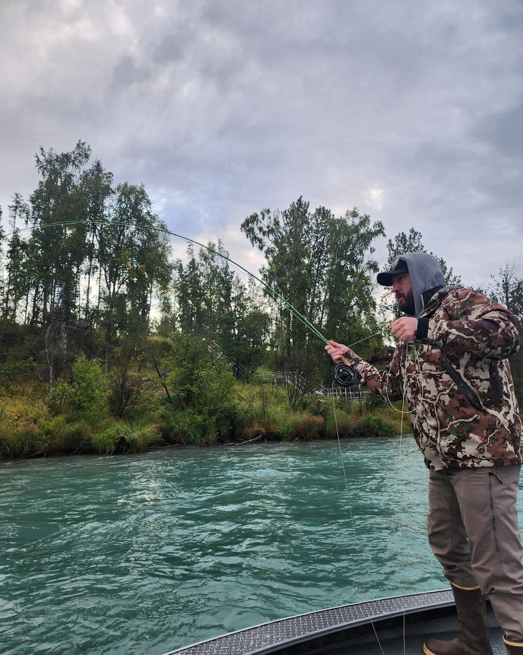 Angler fishing in Alaska