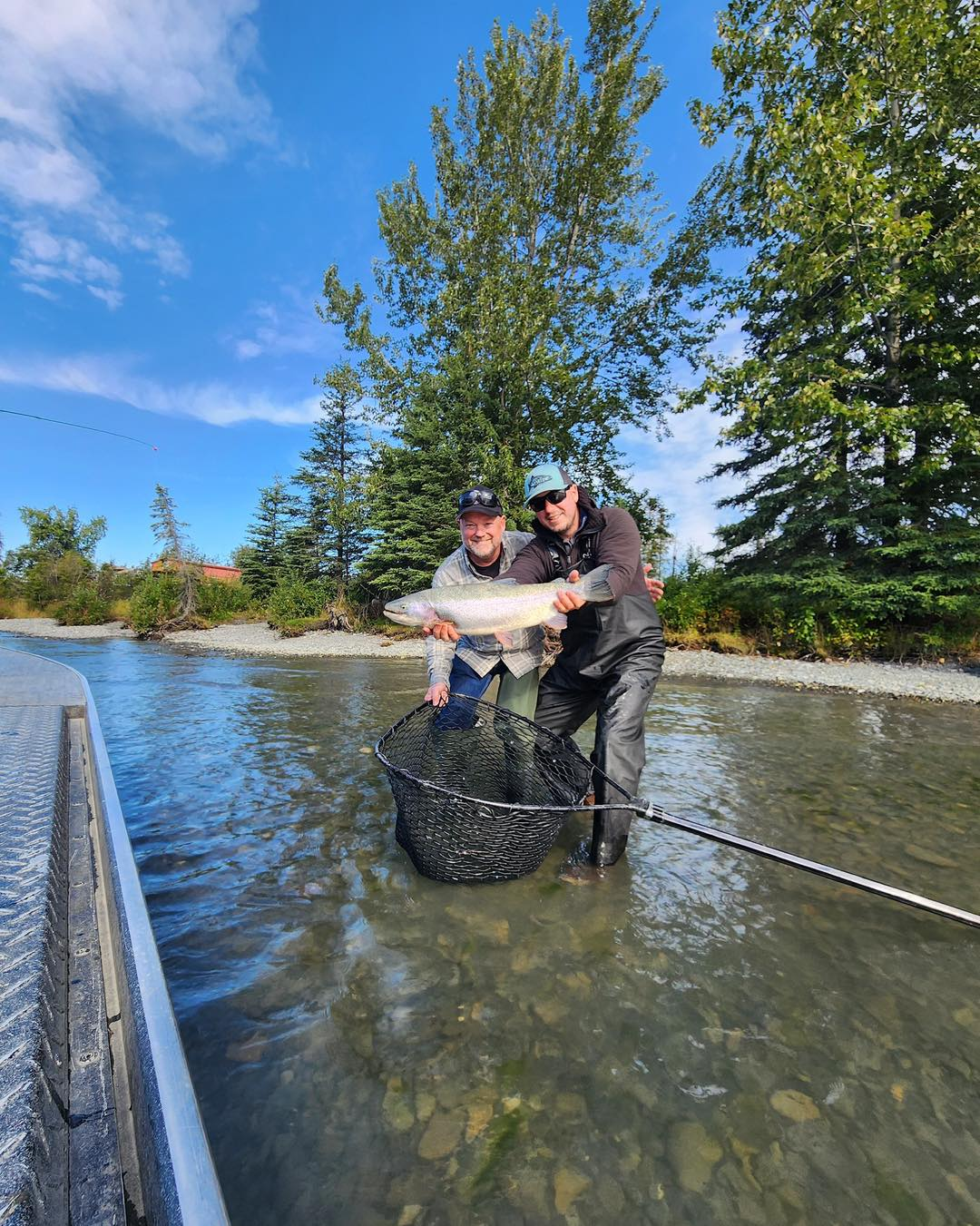 Two people fishing in Sterling
