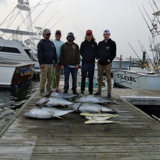 A group of 5 people fishing in Virginia