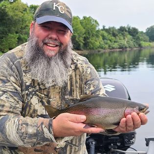 A lone angler fishing in Missouri