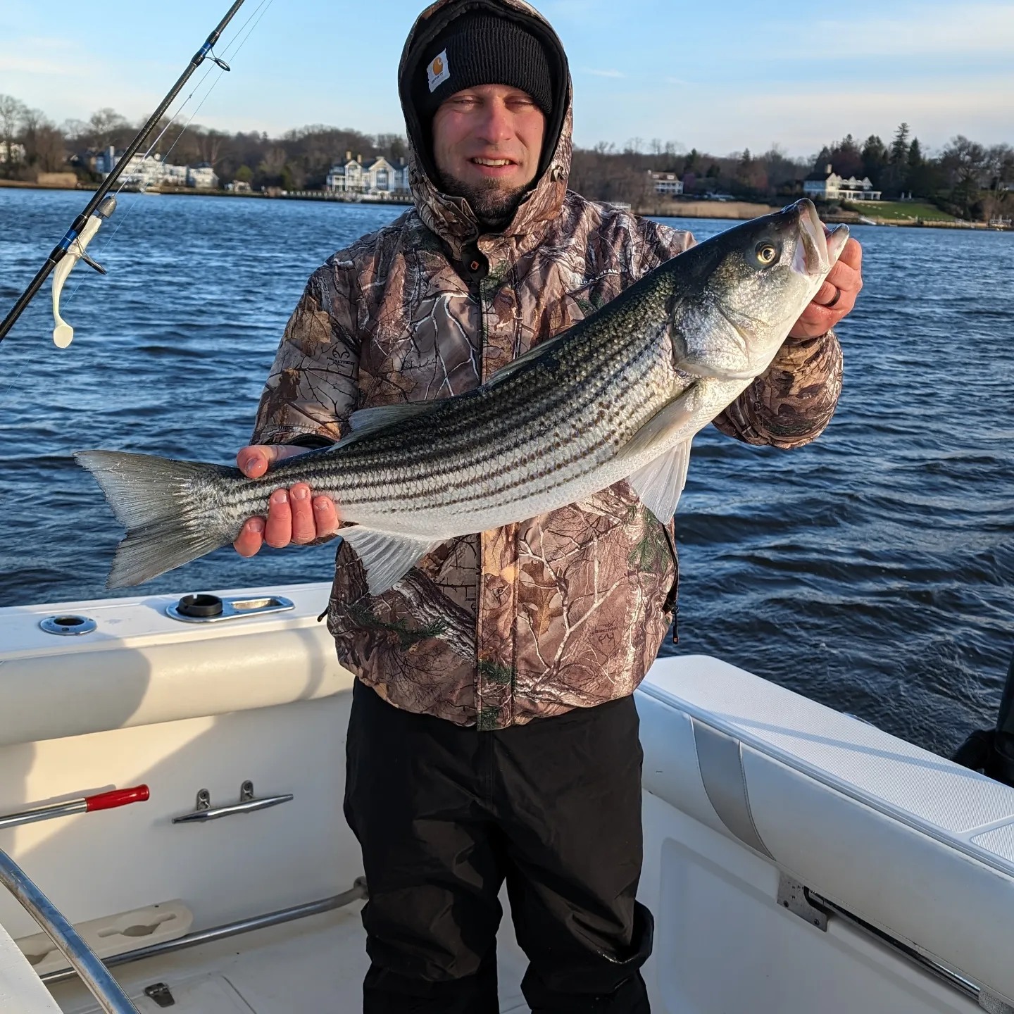 Striped bass caught in Highlands