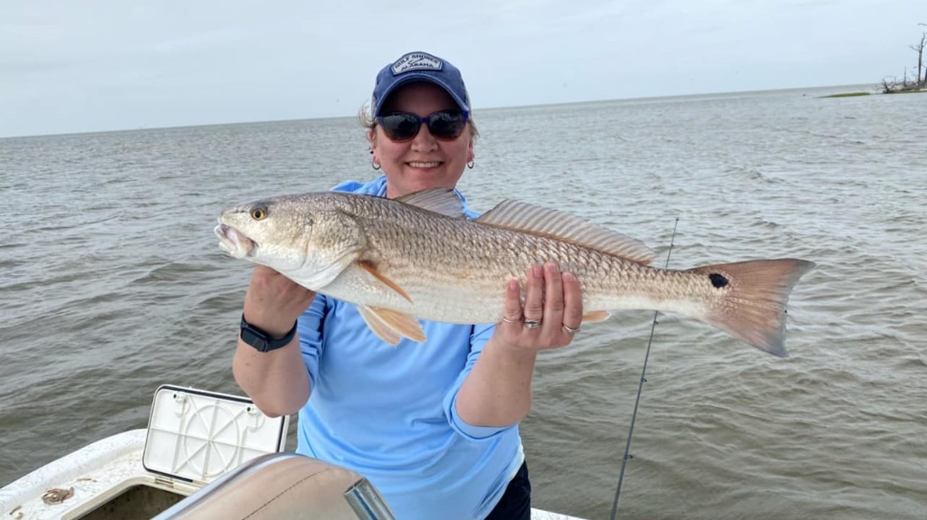 Redfish measuring 28 inches caught in Gulf Shores