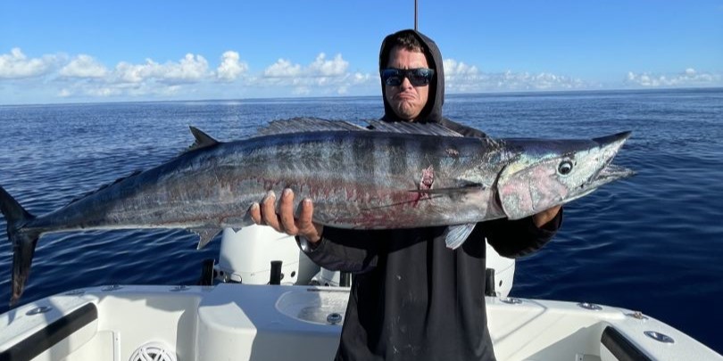 A single wahoo fish caught while fishing in FL