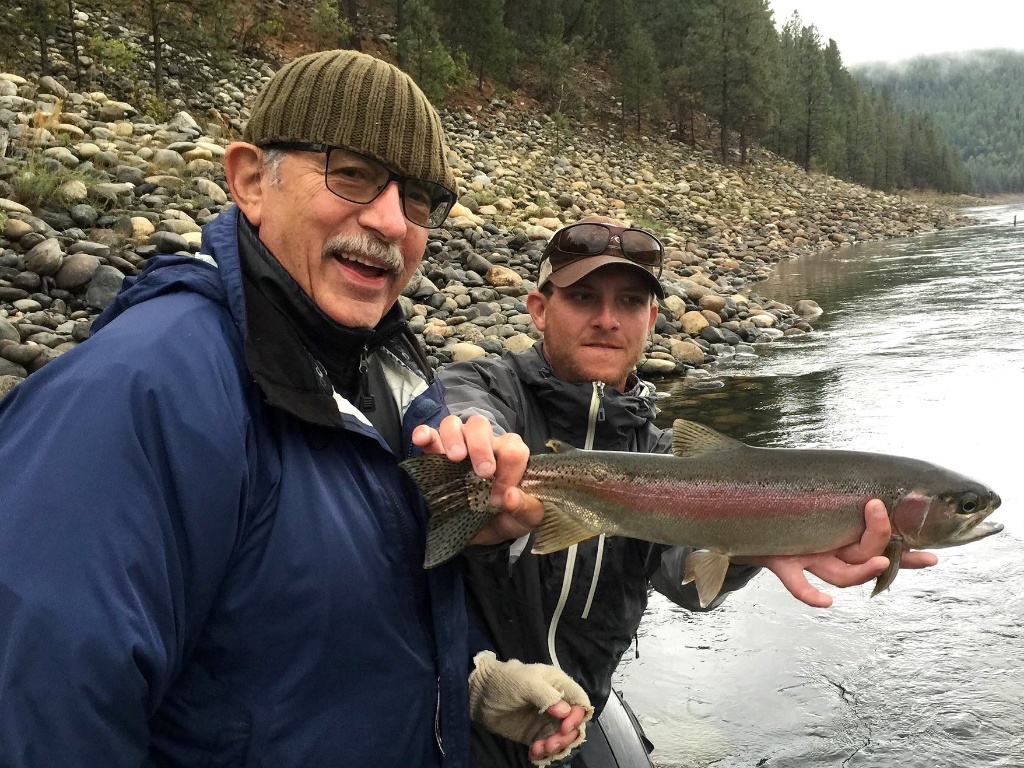 Photograph of a single pink salmon, 12 inches in size, caught while fishing in WA
