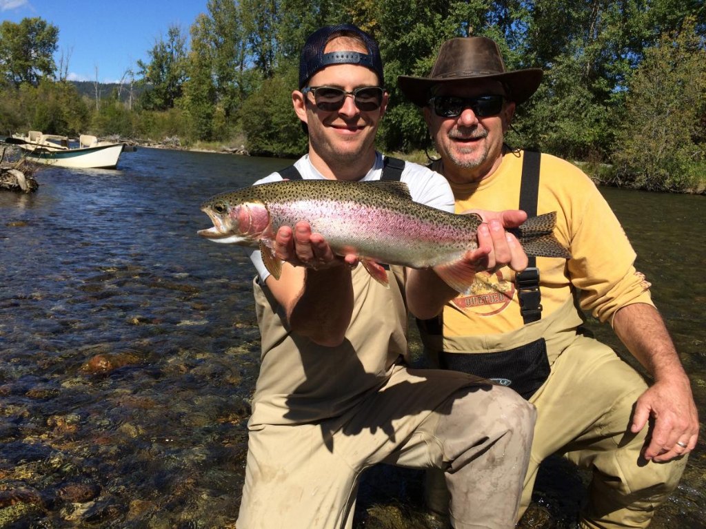 A rainbow trout caught in Ellensburg, Washington.