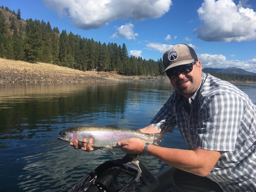 A rainbow trout caught in the waters of WA