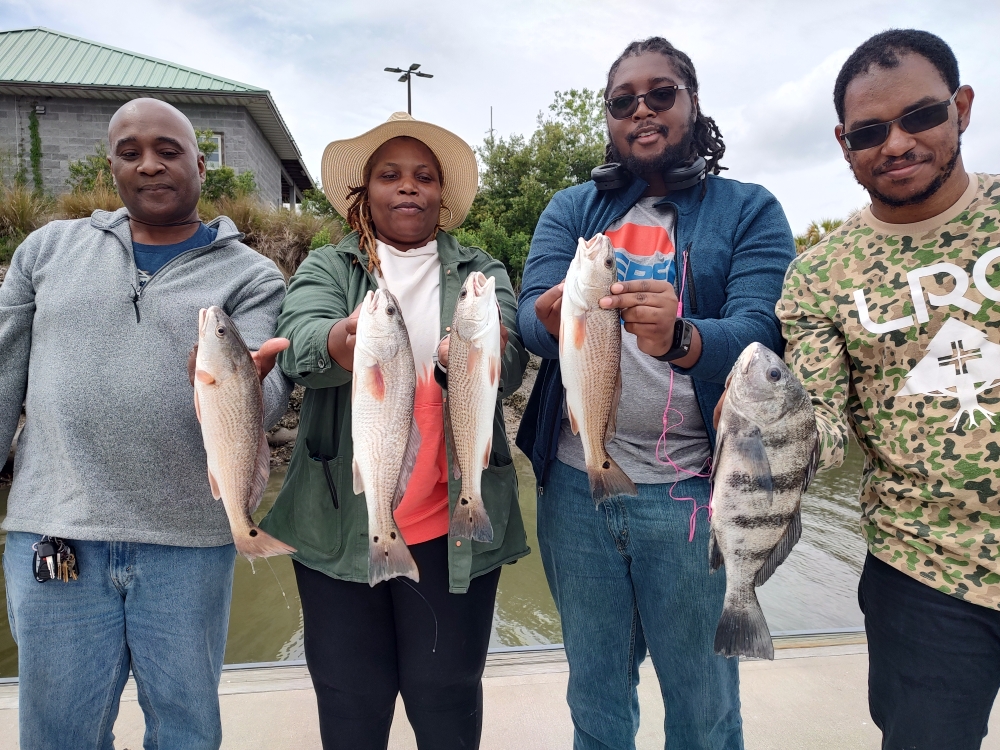 5 black drum and redfish caught in GA