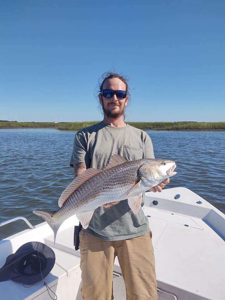 Angler with a large fish caught in Savannah