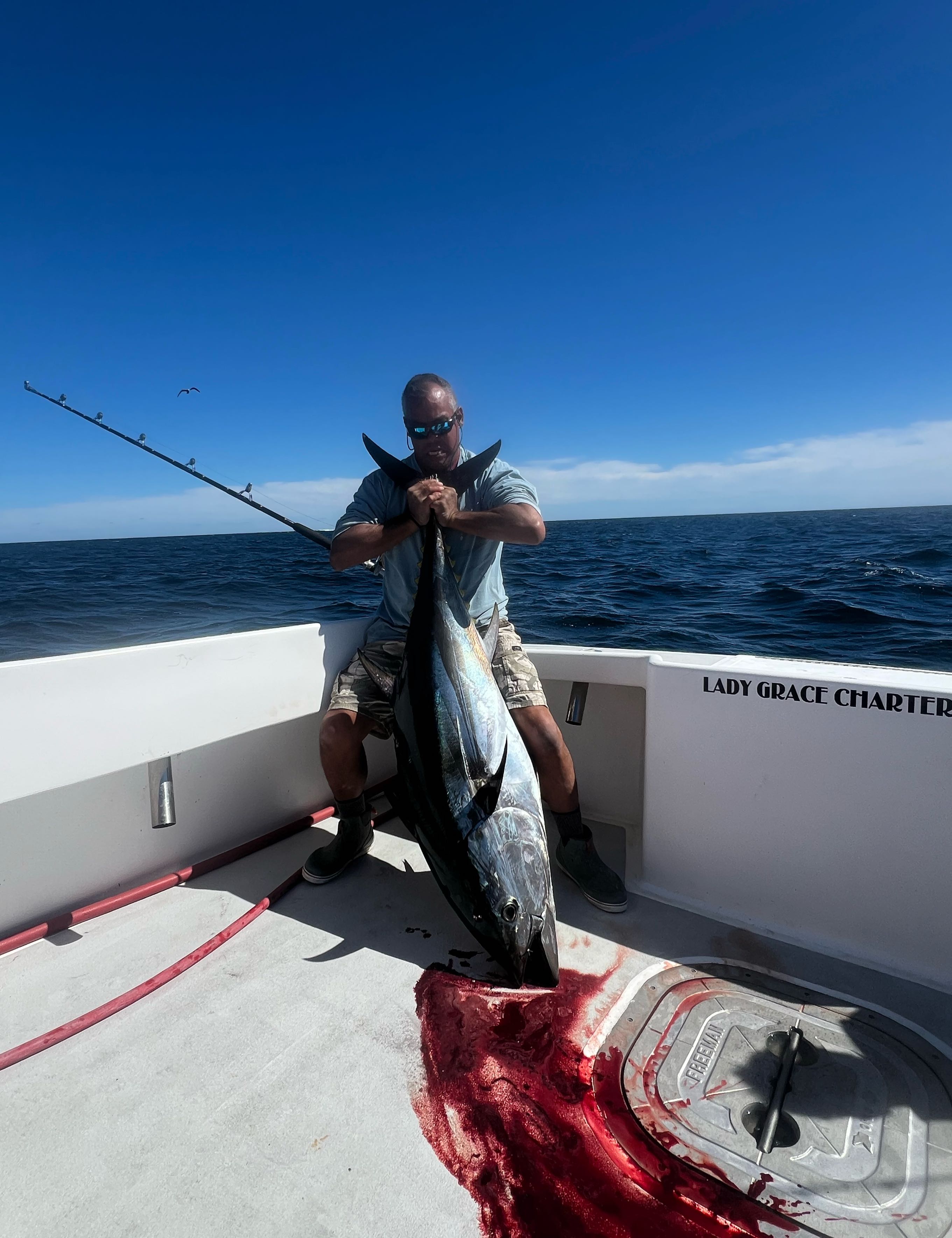 Single angler fishing in New York