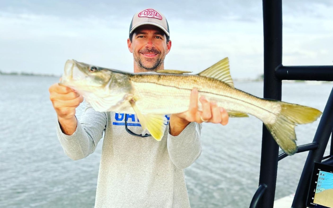 Snook caught while fishing in Holmes Beach, Florida