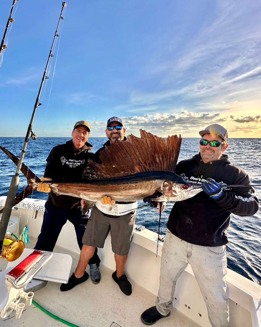 Photograph of an Atlantic Sailfish caught in Pompano Beach while fishing