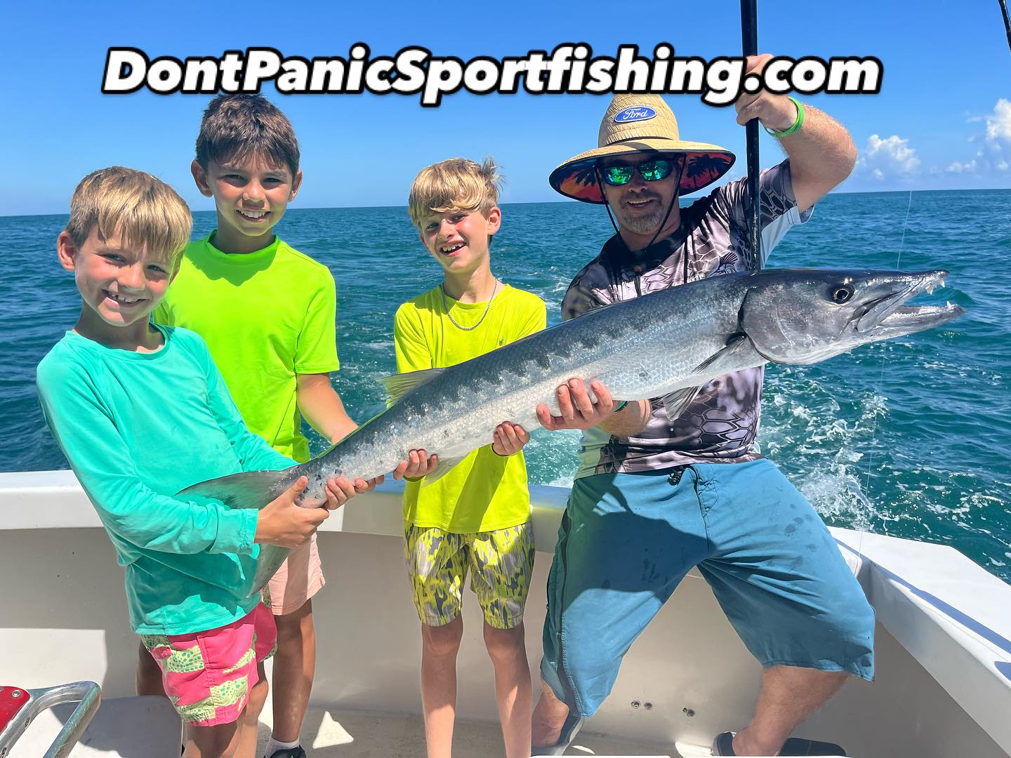 A group of 4 people fishing in FL