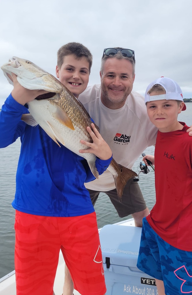 3 people fishing at Santa Rosa Beach
