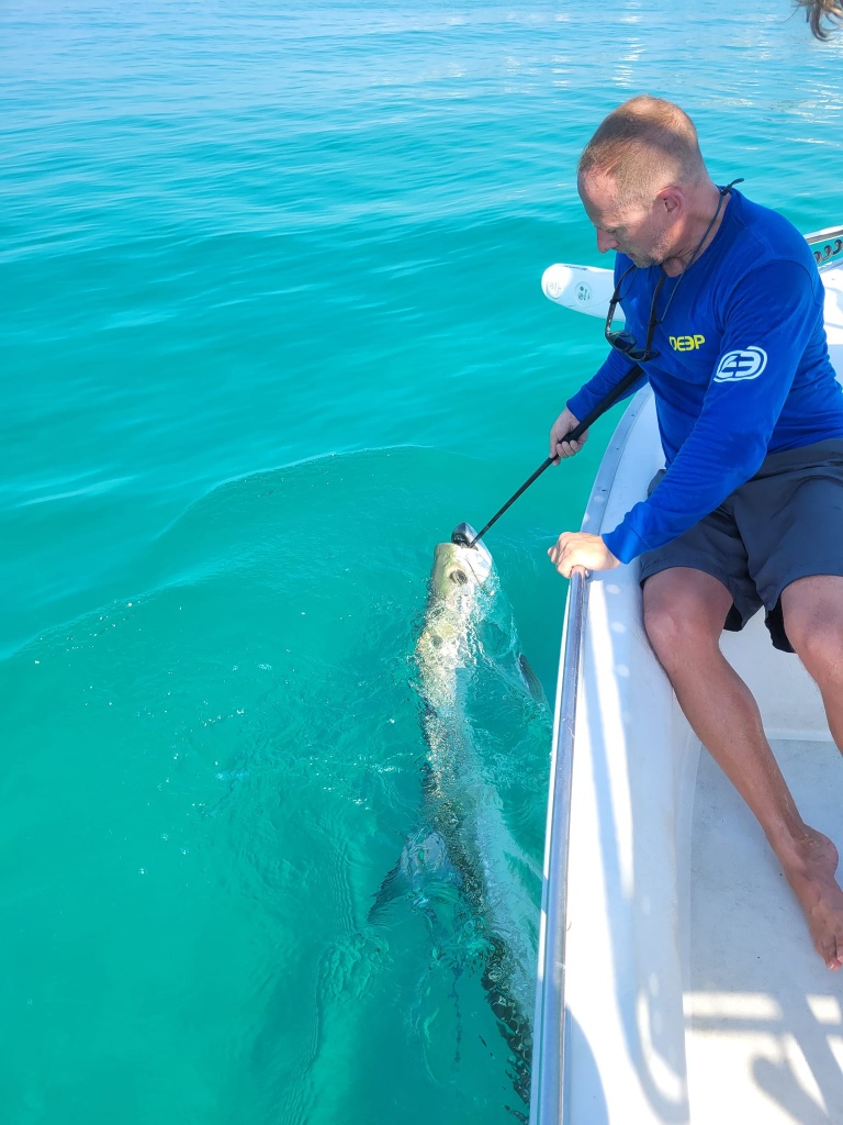 Lone angler in Florida with a big 28-inch fish