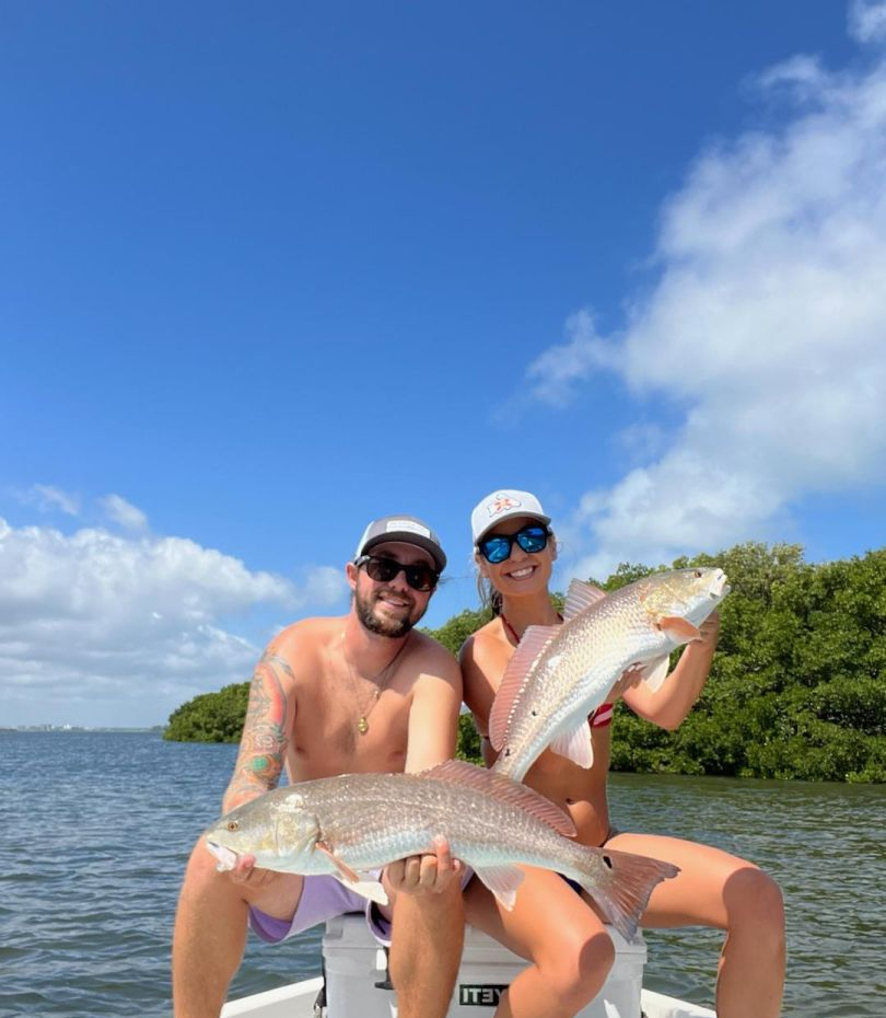 Two anglers with big fish in FL