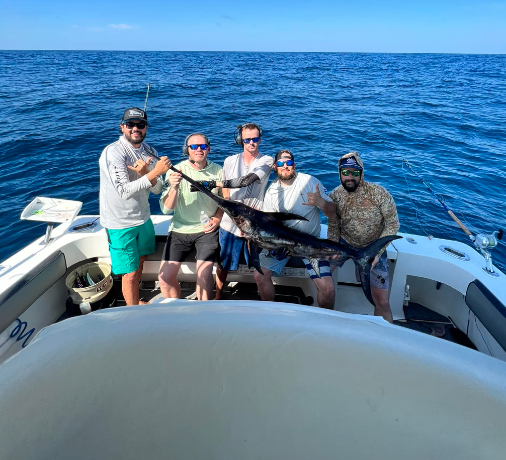 A single blue marlin fish measuring 45 inches caught in TX