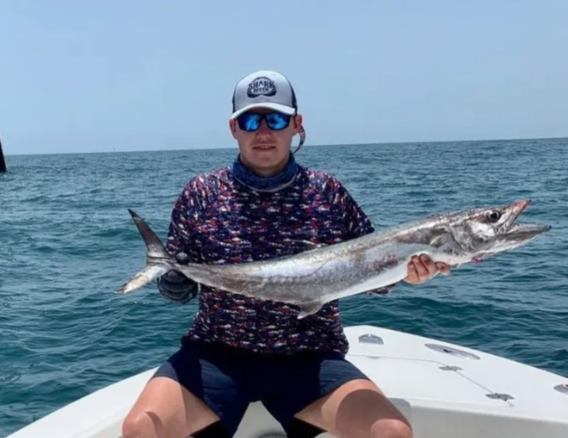 Impressive catch of a king mackerel fish in TX
