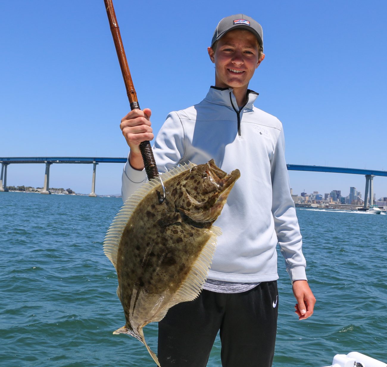 One angler fishing in CA