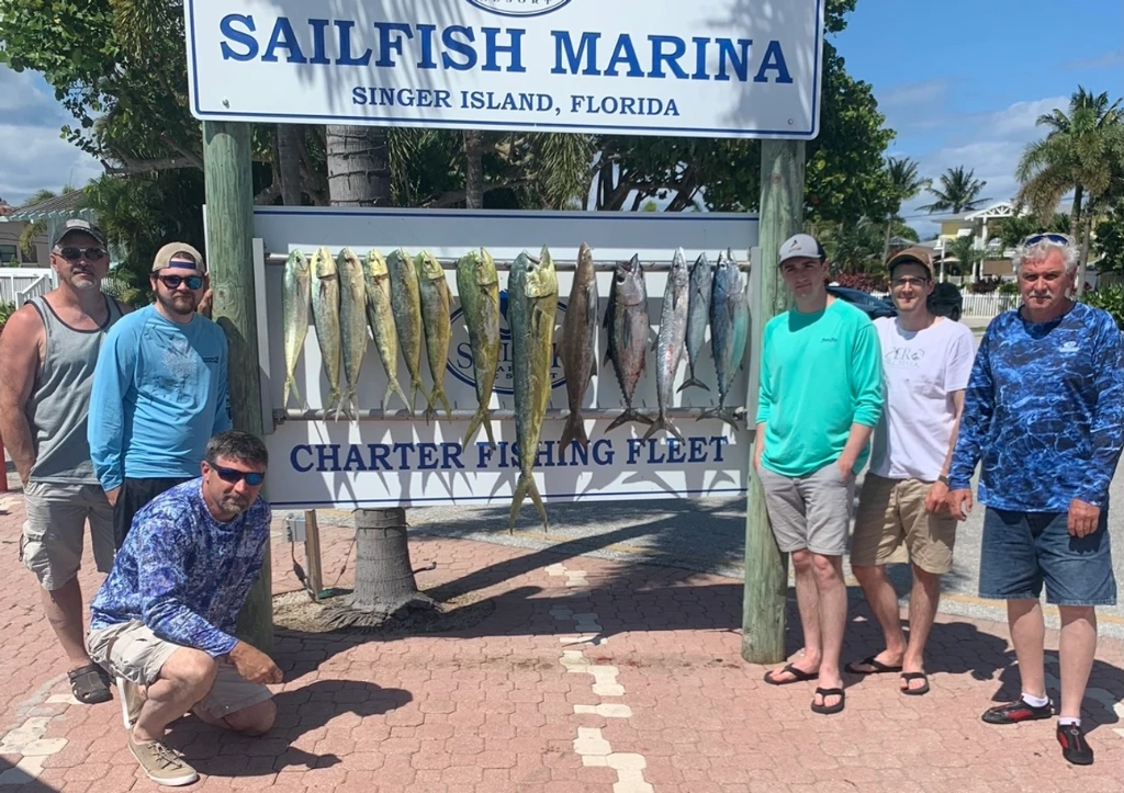 6 anglers fishing in West Palm Beach