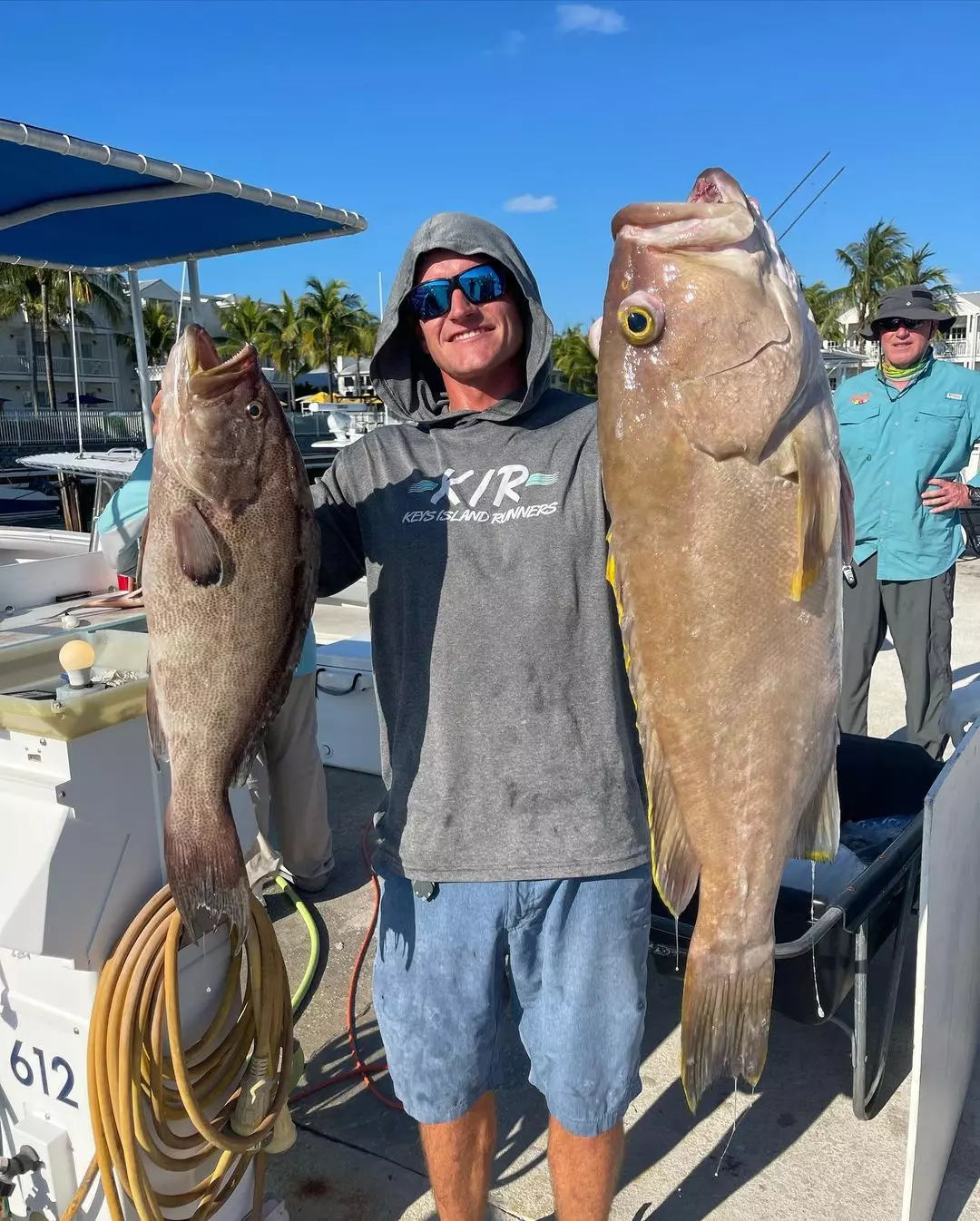 2 anglers with big 41-inch fish caught on cruises and fishing trips in Key West